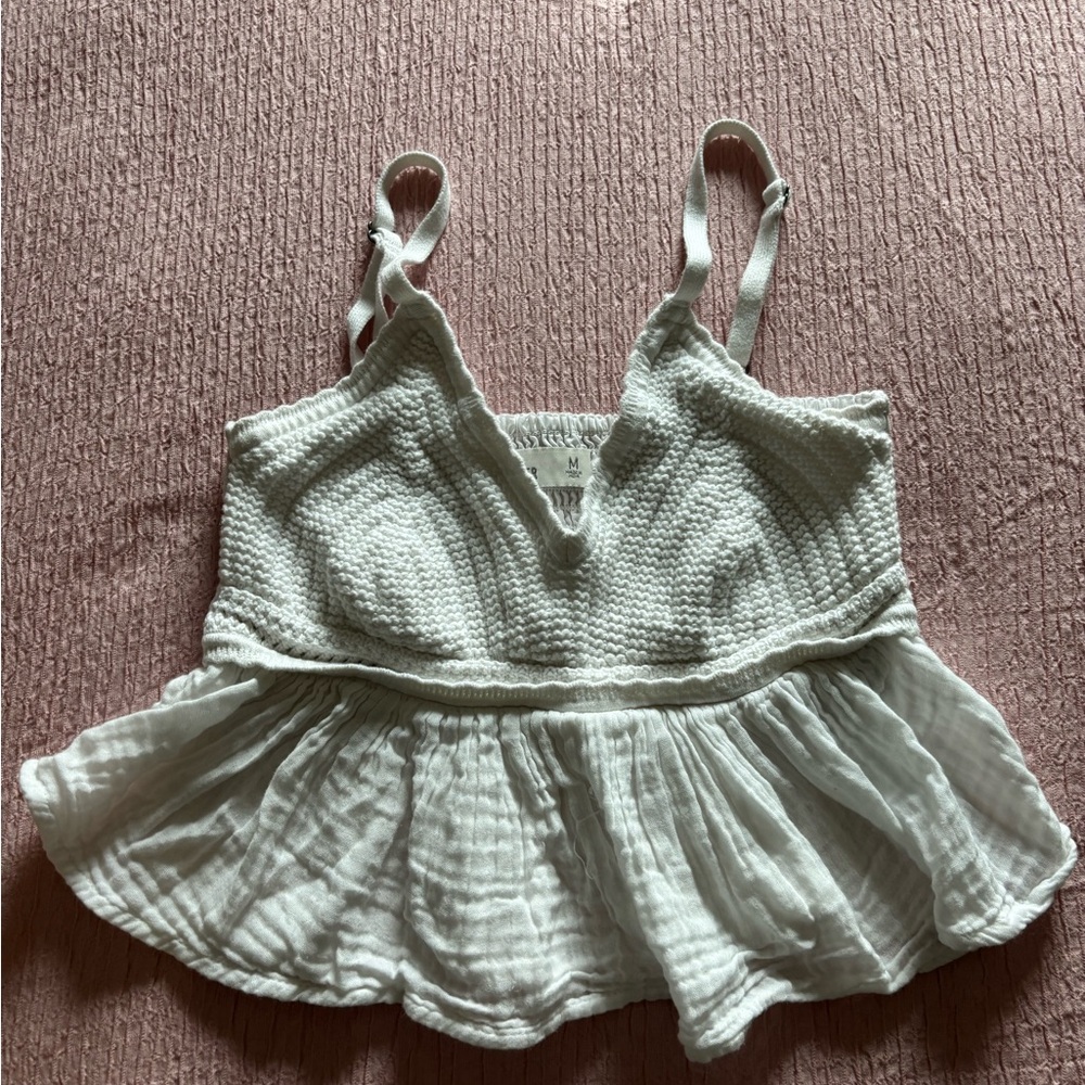 Hollister White Textured Camisole